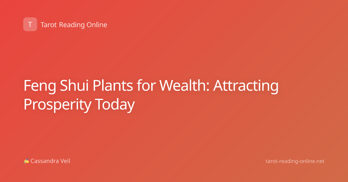 Feng Shui Plants for Wealth: Attracting Prosperity Today